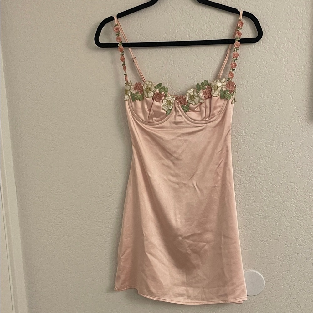 Princess Polly Blush Pink Embroidered Dress